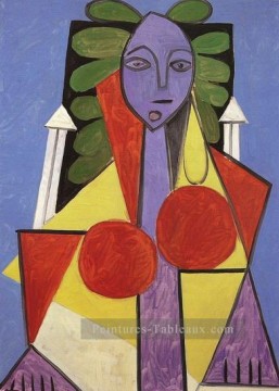 Femme dans un fauteuil Françoise Gilot 1946 Cubism Peinture à l'huile